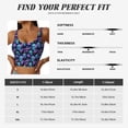 thumbnail image 5 of Sikiie purple flower blue Skull Print Strappy Sports Bra for Women Padded Push Up Sports Bra Athletic Running Sports Bra Workout Bra Yoga Bra, 5 of 5