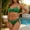 Army Green, variant on 2 Piece Bikini Set U-shaped Cutout Swimsuit Drawstring Triangle Pants Summer Beach Swim Bathing Suits Army Green L(L)