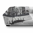thumbnail image 2 of Amsterdam Soft Flannel Fleece Throw Blanket, Geometric and Interpretation of City View, Cozy Plush for Indoor and Outdoor Use, 70" x 90", Taupe Grey Eggshell, by Ambesonne, 2 of 5