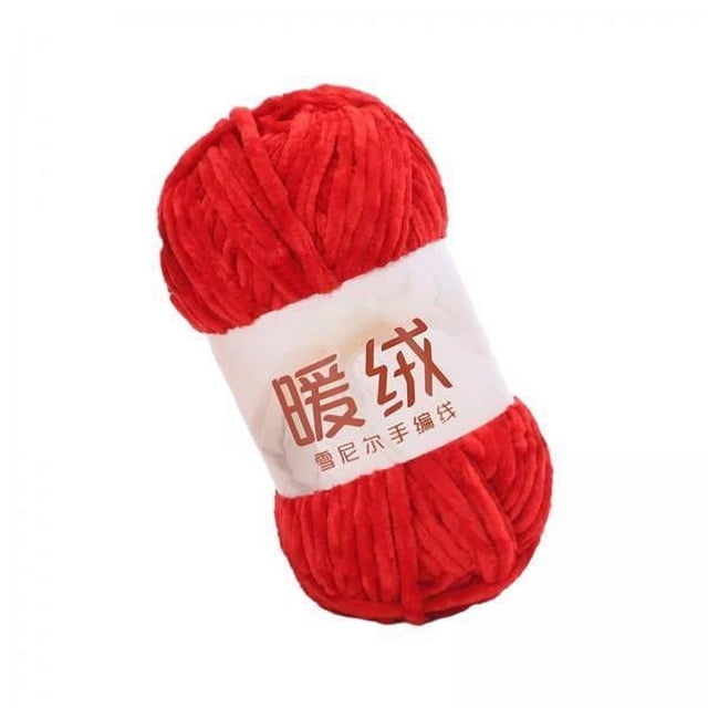 3x Hilo De Chenilla Para Tejer A Crochet Hilo De Terciopelo Suave Para Tejer A Crochet Manta Roja