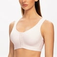 thumbnail image 3 of MELENECA Female Front Closure Wirefree Posture Bra for Women Soft Pink 46DD, 3 of 4