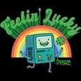 thumbnail image 2 of Junior's Adventure Time Feelin' Lucky BMO  Graphic Tee Black 2X Large, 2 of 3