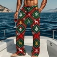 thumbnail image 6 of Mens Christmas Tree Pajama Pants Lounge Bottoms with Pockets & Drawstring Wide Leg Straight Novelty Funny Soft Pj Sleep Pants Xmas Pajamas Cute Sleepwear, 6 of 8