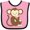 Pink and Black, variant on Inktastic Monkey thinking Boys or Girls Baby Bib