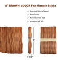 thumbnail image 4 of 50 Sticks, Brown Color Wavy Craft Sticks for Fan Handles, Craft Supplies, Wedding Fans, DIY Auction Paddles, 8 Inch Jumbo Brown Wood Popsicle Sticks by CraftySticks, 4 of 8