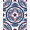 Navy Blue Red White, Pattern 10, variant on Design&I 8'x10' Washable Area Rug Snag-Free Stripe Frame Botanical Leaves Striped Round Patriotic Wreath Playful Expressive for Dining Room, Large Office, Lounge