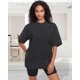 thumbnail image 3 of Camiseta Adorejoy de gran tamaño, vintage, lavada, holgada, casual, 3XL, 3 of 8