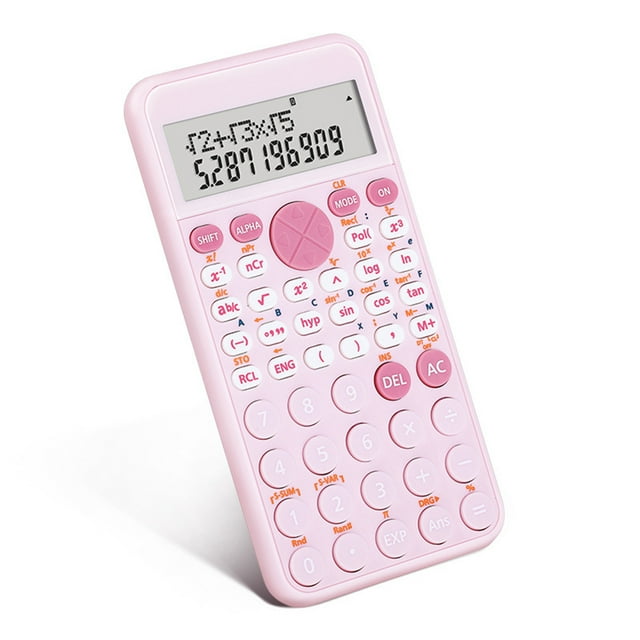 Mistaha Multi-functional Calculator with 240 Operations, Large LCD Screen and Button Cell Battery - Pink Color Option