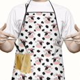 thumbnail image 2 of White Cow Bow Pattern Apron-Garden Aprons for Women with Pockets-Cotton Linen Waterproof Kitchen Cooking Gardening Aprons Adjustable for Kitchen,Cooking,BBQ and Salon 33x27 Inch, 2 of 7