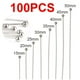 thumbnail image 1 of 100 unids 15/30/50mm 316L alfileres cabeza plana acero inoxidable suministros joyería alfileres de bola alfileres alfileres ojo para la fabricación manualidades accesorios y materiales accesorios de c, 1 of 4