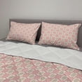 thumbnail image 2 of Nostalgic Comforter & Sham Bedding Set, Vintage Delicate Repetition of Floral Folk Damask, 3 pcs Duvet Set Microfiber Filling Quilt, 5 Sizes, Pale Ruby Eggshell, by Ambesonne, 2 of 4