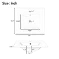 thumbnail image 4 of Modern 20" Bathroom Vanity with Ceramic Sink, Soft Close Door, Adjustable Shelf and Door-Mounted Storage Rack, For Bathroom, White, 4 of 18