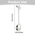 thumbnail image 3 of Creative Coffee Spoons,Small Dessert Spoons with Leaf Design,4.72 inch Stainless Steel Spoons for Ice-Cream Tea Sugar,Reusable Stirring Spoons for Mixing,Dessert, Parties Tableware(GoldC*4), 3 of 8