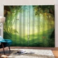 thumbnail image 3 of Cortina de ducha Lavable Paisaje natural Planta Planta Sala de estar Cortinas de bañera con gancho para decoración S Tipo 1 2 piezas Inevent HA010903-01, 3 of 7