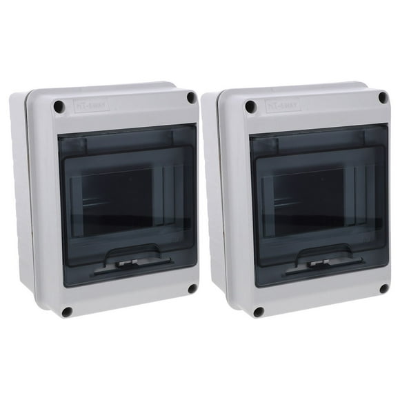 WHAMVOX 2pcs Circuit Breaker Box Ip65 Distribution Protection Box Breaker Box Cover Miniature Electrical Breaker Box For Indoor Outdoor Wall