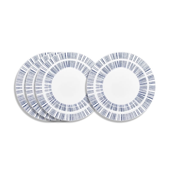 Mainstays Ink Spiral Print Dinner Plate, set of 4