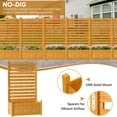thumbnail image 5 of NAIZEA Air Conditioner Fence with Planter Box, Freestanding Privacy Fence 2 Panels for Outside, Ourdoor Wood Trash Can Pool Equipment Enclosure Fences, No-Dig Kit 73" W x 41" H，(2 Panels), 5 of 7