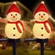 thumbnail image 2 of Injueey Las luces solares de Navidad del ABS encienden el muñeco de nieve para el jardín solar al aire libre de las decoraciones de la Kits de decoración para fiestas rojo, 2 of 6