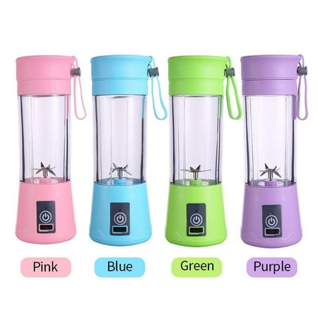 

USB Electric Safety Juicer Cup Fruit Juice mixer Mini Portable Rechargeable /Juicing Mixing Crush Ice Blender Mixer 380ml Water Bottle
