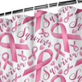 thumbnail image 3 of Pink Breast Cancer Shower Curtain 72"x72" ,Bathroom Decorative Shower Curtains Set with 12 Hooks,Modern Waterproof Washable Shower Curtain, 3 of 6