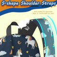 thumbnail image 5 of Unicorn and Star Blue Pattern 17" Waterproof Oxford School Backpacks for Teens, S-Shape Padded Straps, for School, Travel, Hiking, Camping, 5 of 5