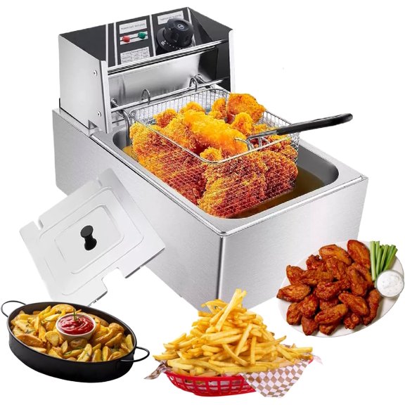 Freidora Comercial 6L Acero Inoxidable 2500W SHTARK