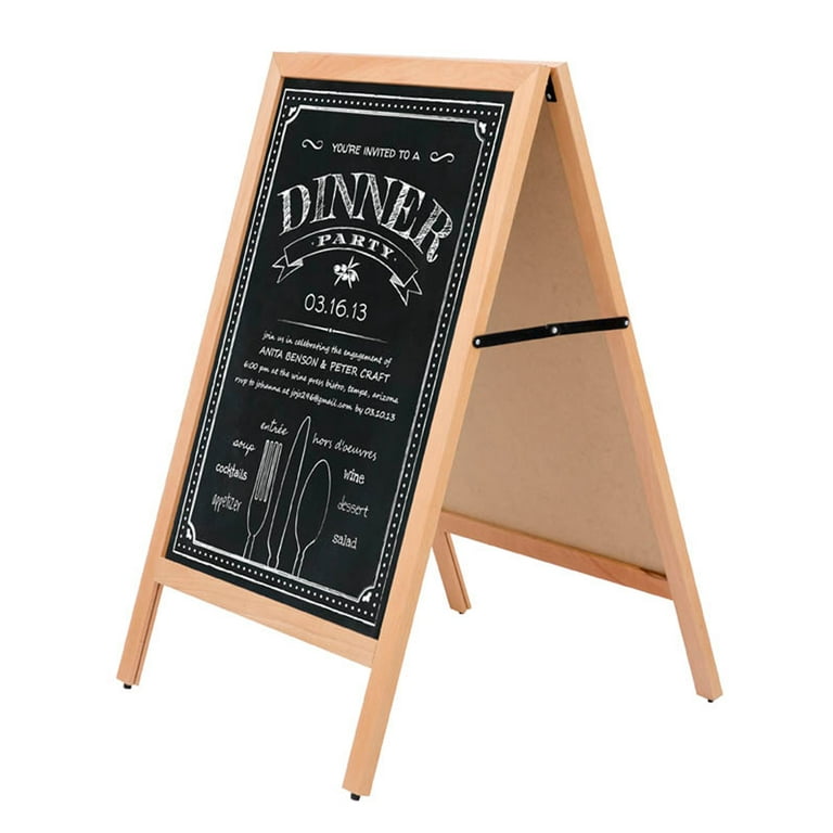 Rustic Wood Framed Dry Erase Whiteboard Easel Whiteboard Sign / Sandwich  Board / Sidewalk Sign / Sandwich Board Sign / White Board 