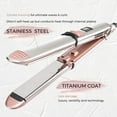 thumbnail image 2 of Rozamor Professional Flat Iron Hair Straightener, Titanium Ionic Hair Straightening, Fast Heating Hair Tools, Pink 2 in 1 Dual Voltage Hair Straightener Curler for All Hairstyles, 2 of 7
