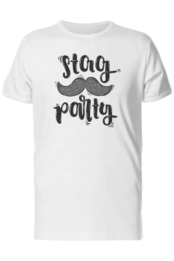 Stag Party Moustache Tee Men's -Image by Shutterstock