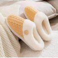 thumbnail image 4 of Pantuflas de lana con suela de goma dura antideslizantes para dormitorio interior y exterior de algodón viscoelástico (negro M, longitud interior 240 mm), 4 of 4