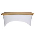 thumbnail image 5 of BalsaCircle 6 feet Gold Metallic Fitted Spandex Rectangular Table Top Cover Party Events Decorations Supplies, 5 of 8