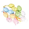 thumbnail image 3 of 12 Uds. de adornos colgantes de huevos de Pascua encantadores con lazo de cinta de 1,2x1,5 pulgadas para sala de estar, accesorios de cocina reutiliza Color mezclado, 3 of 8