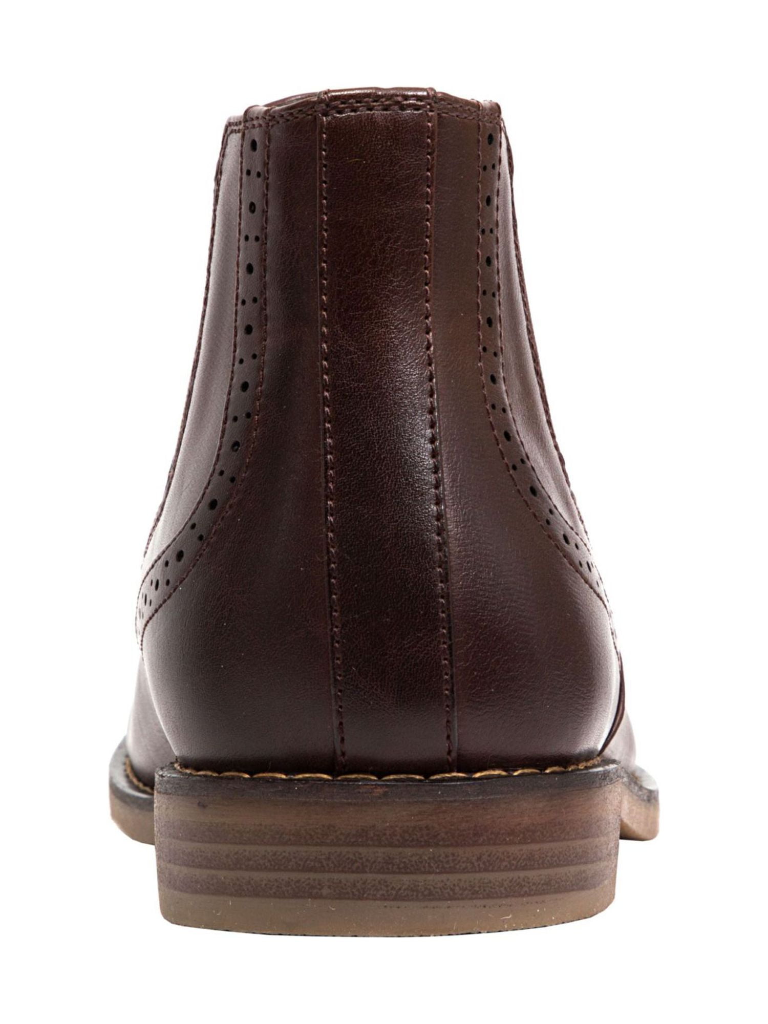 DEER STAGS Mens Brown Goring Perforated Mikey Round Toe Block Heel Chelsea 8.5 M FLORSHEIM Mens Brown Pull Tab Lug Sole Cushioned Goring  main image 3