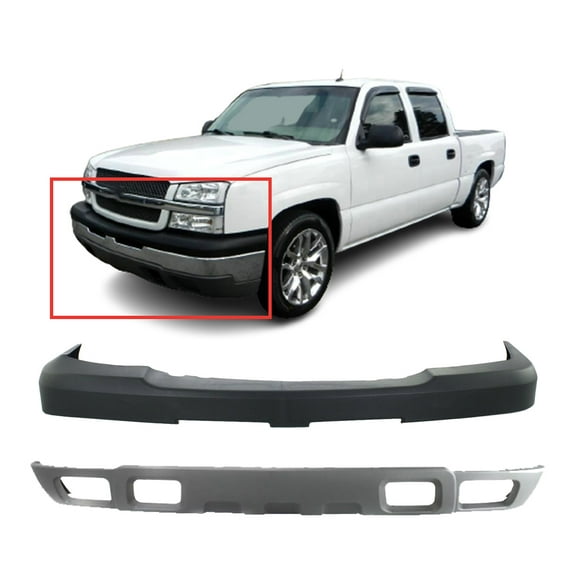 DCP Front Bumper Covers Kit For 2003-2007 Chevrolet Silverado 2500HD/3500 GM1051109 W/Towing Package
