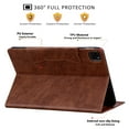 thumbnail image 4 of Dteck for iPad Pro 13 Inch Case (2024), Leather Folio Cover Auto Wake/Sleep with Card Slots, Multi-Angle Viewing Stand,Brown, 4 of 7