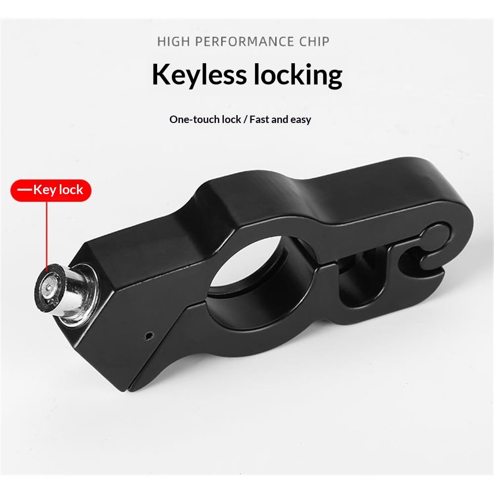 Lock Motorcycle, Heavy Duty Anti Theft Adjustable Bike Handlebar Lock with 2 Keys Protect Your Motorcycle (black)