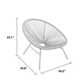 thumbnail image 5 of CosmoLiving by Cosmopolitan, Avo Collection, Indoor/Outdoor Modern XL Lounge Chair, 2-Pack, Light Gray, 5 of 13