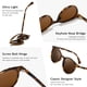 thumbnail image 4 of Gafas de Sol SUNGAIT Clásicas Vintage Redondas Polarizadas UV400, 4 of 6