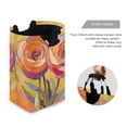 thumbnail image 3 of Yayeee Freestanding Laundry Hamper with Handle Collapsible Large Storage Basket for Clothes, Purple Abstract Floral, 3 of 7