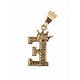 thumbnail image 5 of Cadena y dije de brillos con corona de oro laminado letra E, 5 of 7