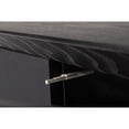 thumbnail image 4 of Ergode78" Contemporary TV Stand in an Ebony Oak Finish, Media Console for Flat Screen and Audio Video Installations Featuring Contoured Edge Detail with a Gold Epoxy finished Steel Base and Levelers, 4 of 5