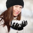 thumbnail image 4 of Diadema de invierno de lana tejida con cable para mujer, 4 of 5
