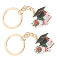 thumbnail image 4 of Raindrops 2Pcs Graduation Themed Keychains Graduation Bachelor Cap Keyring Bag Hanging Pendant, 4 of 8