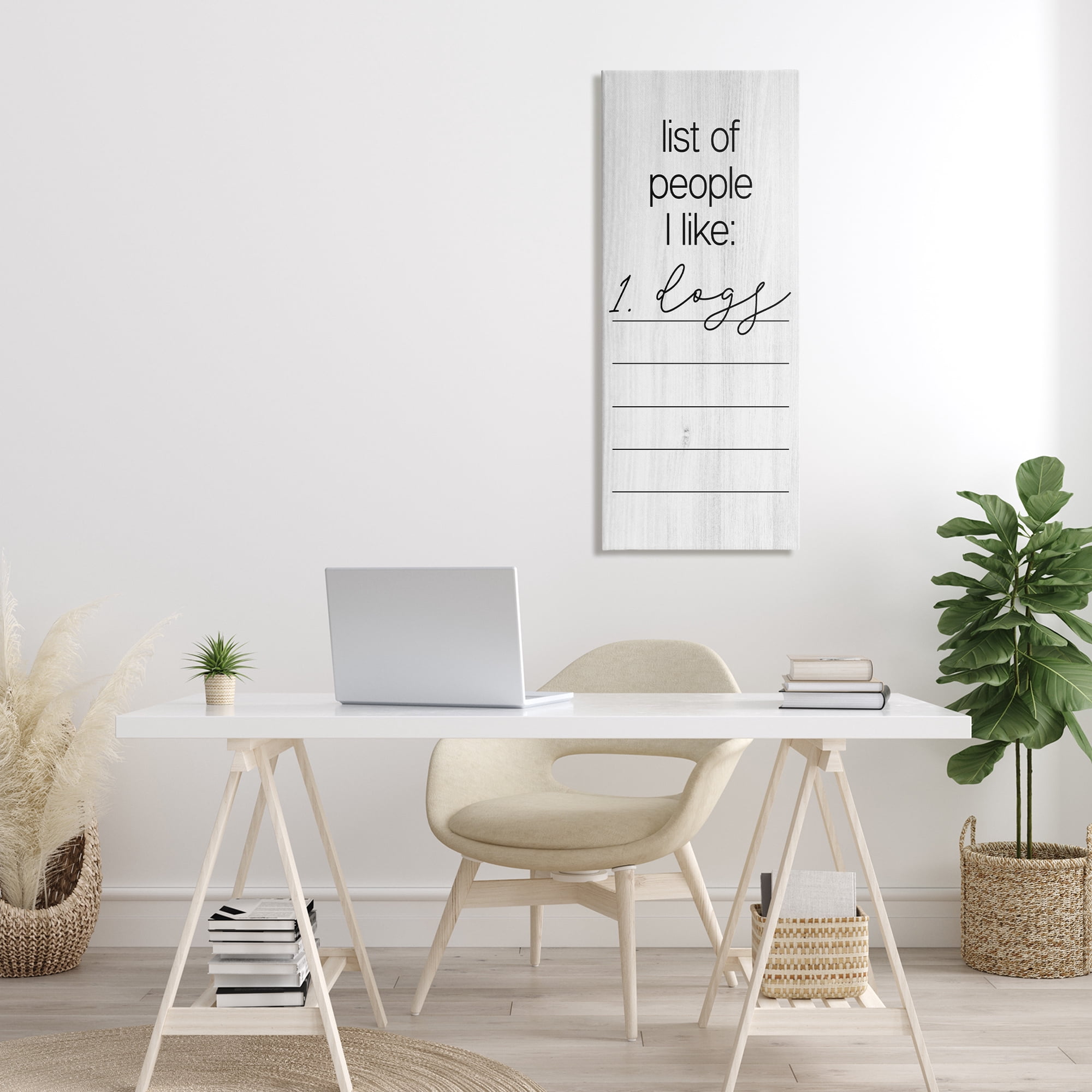 Stupell Industries Funny People I Like Typography Painting Gallery Wrapped Canvas Art Print Wall Art, 17 x 40