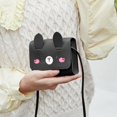 thumbnail image 4 of Xfvqtps Coin Purse Mini Small Wallet Cute Cartoon Style Shoulder Crossbody Bag Black, 4 of 8