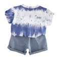 thumbnail image 4 of ZACPNCV Toddler Baby Boy Summer Outfits Clothes Tie Dye Shirt and Short Set for Boys 2-Piece Blue 4-5 Years, 4 of 9