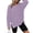Purple #024, variant on Sweatshirt for Women Long Sleeve Side Slits Casual Pullover Tops Oversized Waffle Knit Crewneck Sweatshirts 2XL