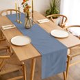 thumbnail image 3 of Table Runner Dresser Scarves 70 Inch Long,Solid Pure Cyan Light Blue Linen Dining Table Runners, 3 of 9