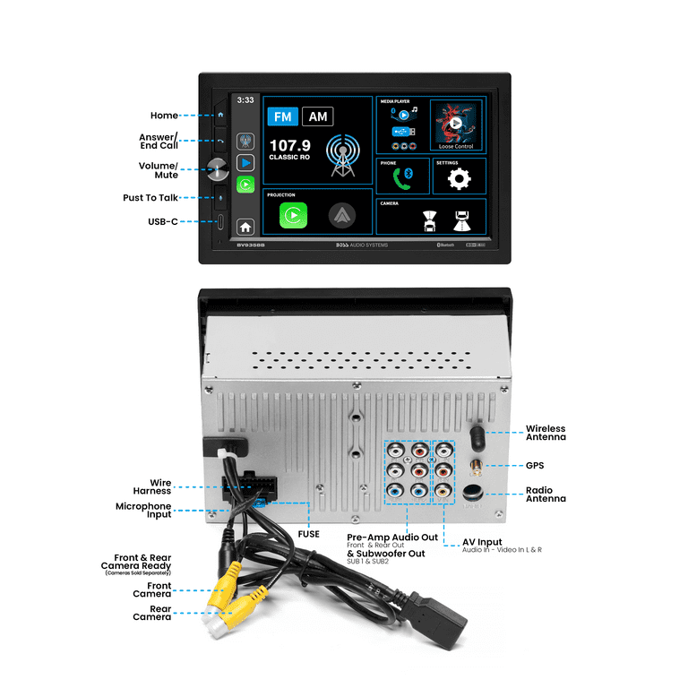 Free Shipping! Boss Audio Systems Car Stereo with Bluetooth 7 Inch