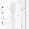 200 Count Heavy Duty Disposable Plastic Forks and Spoons Clear Party